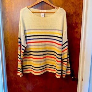 For the republic striped knit sweater